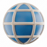 a blue globe on a black background